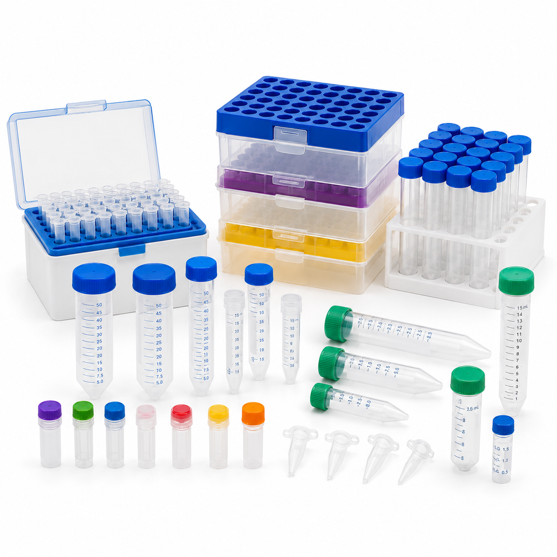 Laboratory tubes storage and plastics collection