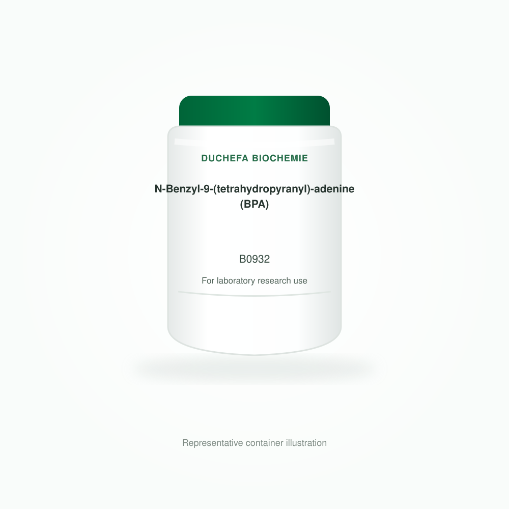 N-Benzyl-9-(tetrahydropyranyl)-adenine (BPA) - Duchefa Biochemie representative container illustration