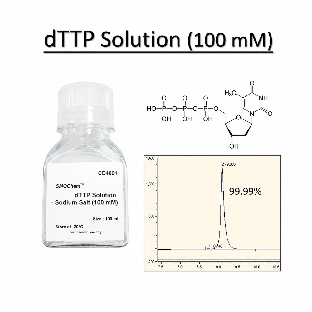 SMOChem™ dTTP Solution – Sodium Salt, 100 mM, 100 mL