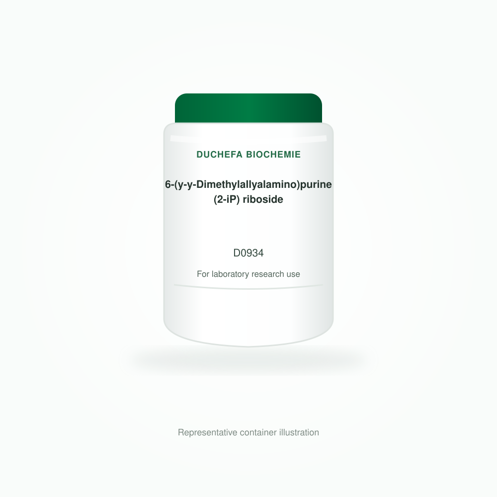 6-(y-y-Dimethylallyalamino)purine (2-iP) riboside - Duchefa Biochemie representative container illustration