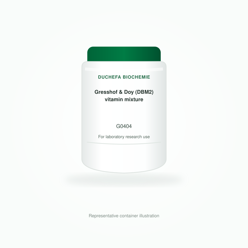 Gresshof & Doy (DBM2) vitamin mixture - Duchefa Biochemie representative container illustration