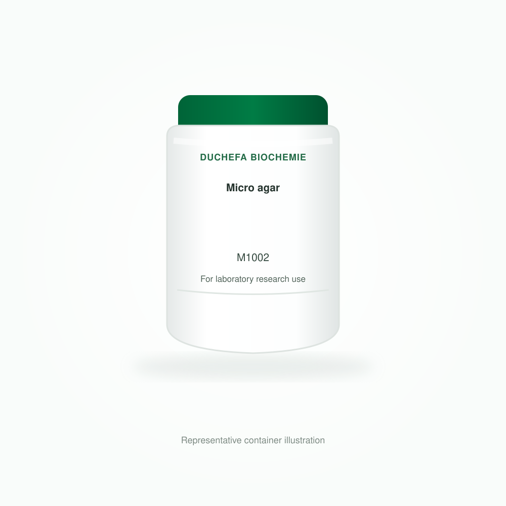 Micro agar - Duchefa Biochemie representative container illustration